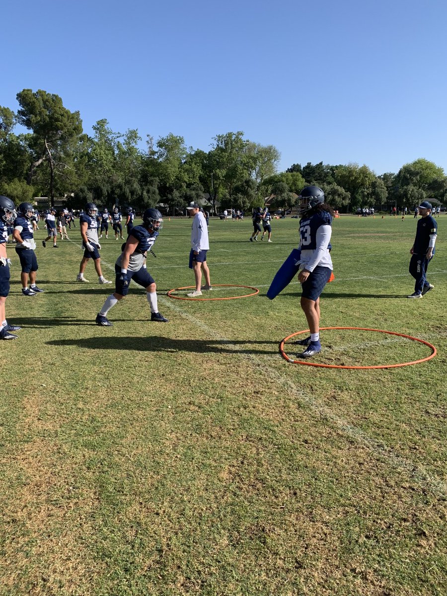 CoachEdEaton's tweet photo. Spring Ball 🏈 laser focus 👀 ⁦@nick_eaton11⁩. Working on money down  ⁦@Trimble29⁩! Getting better every REP! LFG! Great Day To Be An Aggie! 👊🏾🏈💥 https://t.co/5JVj084PTU