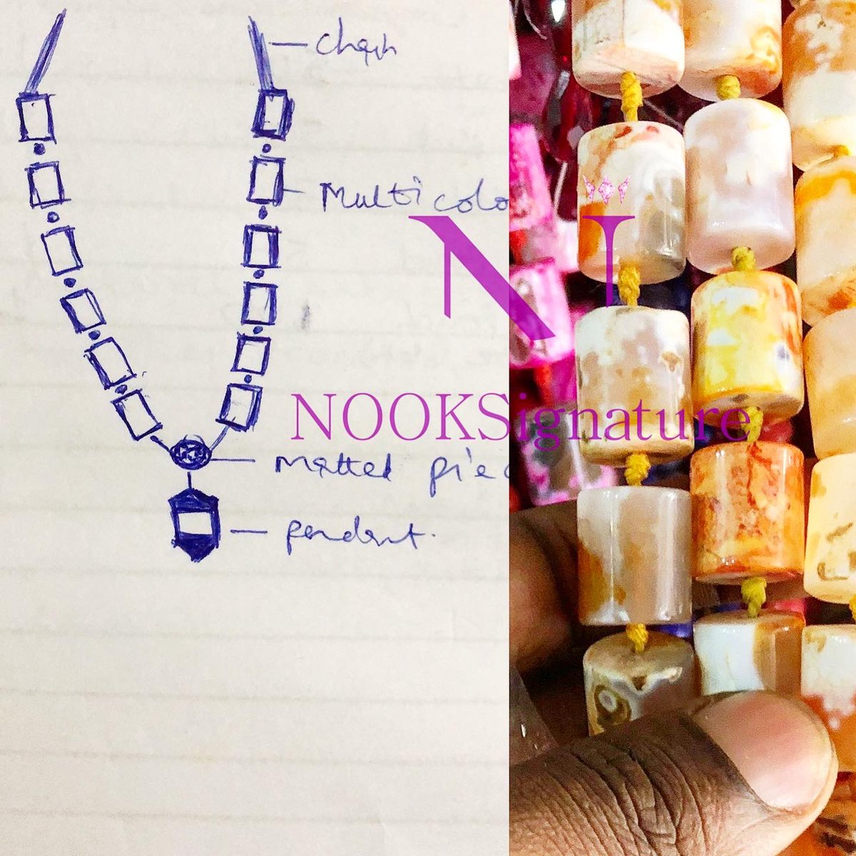 NOOKSignature's tweet photo. O.N.A.M.M.A💎

Meet our very first jewelry 📿 piece, #CHIDIMMA (“God is good”) delicately worn and showcased by our Muse.🥰

#ONAMMACollection #SS22.

Gemstones: #Agate x #Hematite x #Jasper

MUA: @gambinifaces

Stylist: @Obitaris &amp; @Kellyoputa

#NOOKSignature #ShopNOOKSignature https://t.co/210FTfO8Iu