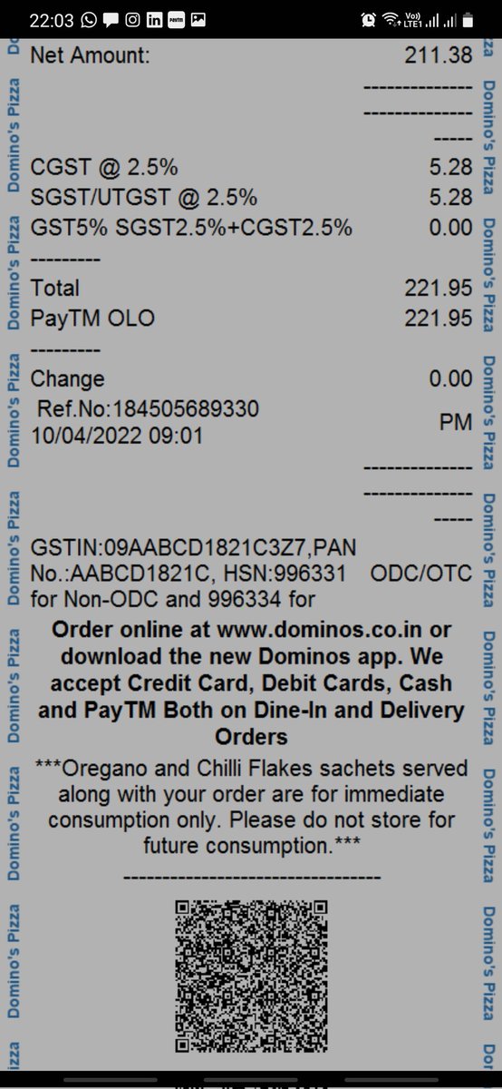 Arpitagarwal08's tweet photo. @dominos_india @dominos pathetic experience here. Ordered at 9pm and still not delivered. Store contact no jot reachable for last 30mins. #pathetic https://t.co/LFZeZUSrK1