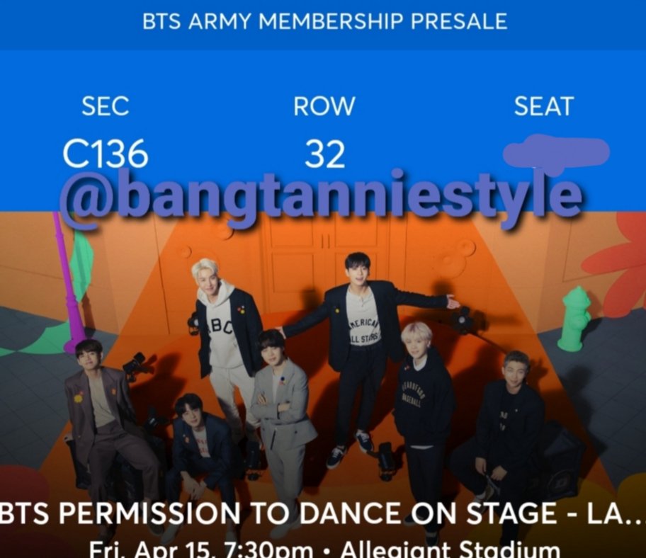 bangtanniestyle's tweet photo. WTS BTS PTD Las Vegas

I have two tickets I'm selling for D-3 Friday, April 15th 4/15. 

The pair of seats are C136 Row 32, selling for $750 which is what I paid for them. 

#BTSTICKETS #PTD_ON_STAGE_LasVegas #PTD_ON_STAGE https://t.co/xftHxS54Ih
