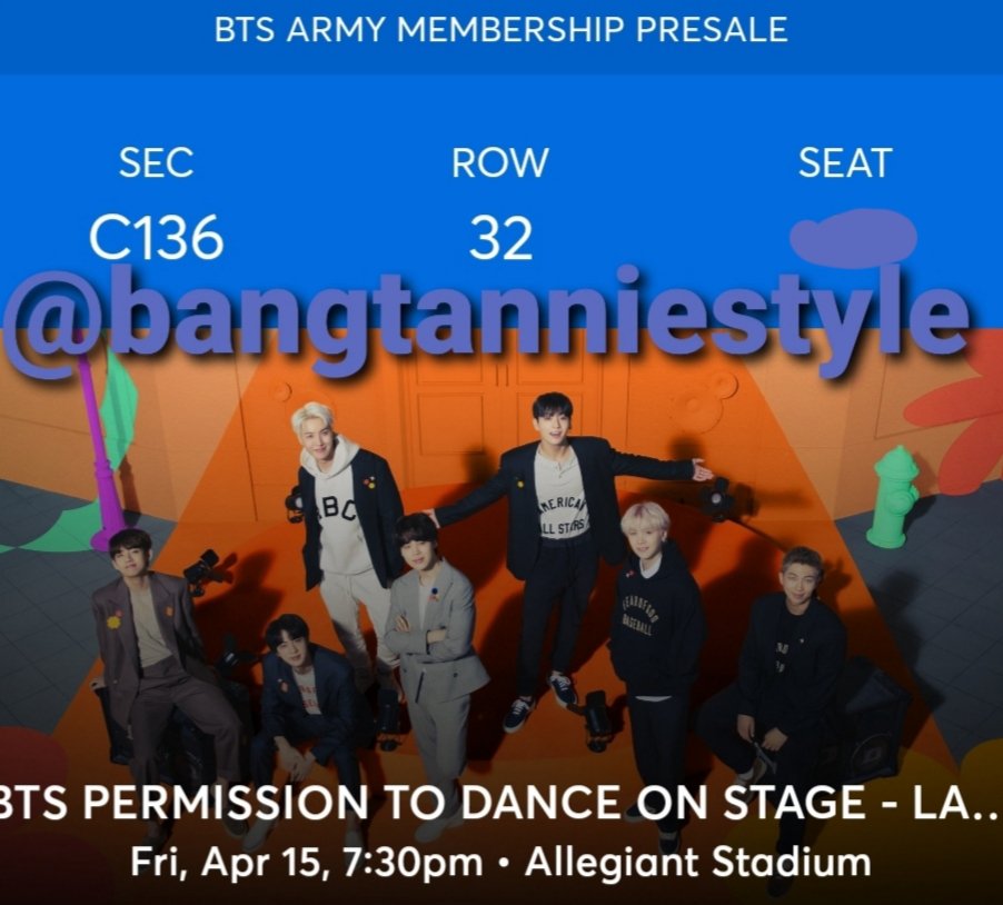 bangtanniestyle's tweet photo. WTS BTS PTD Las Vegas

I have two tickets I'm selling for D-3 Friday, April 15th 4/15. 

The pair of seats are C136 Row 32, selling for $750 which is what I paid for them. 

#BTSTICKETS #PTD_ON_STAGE_LasVegas #PTD_ON_STAGE https://t.co/xftHxS54Ih