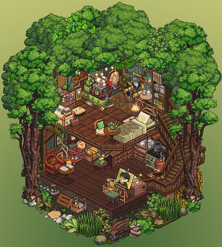 Koiicoco's tweet photo. 🌳Tsuki house🌳
build on @habboxfrance 

#tsukiodyssey https://t.co/7fwzuCHkTa