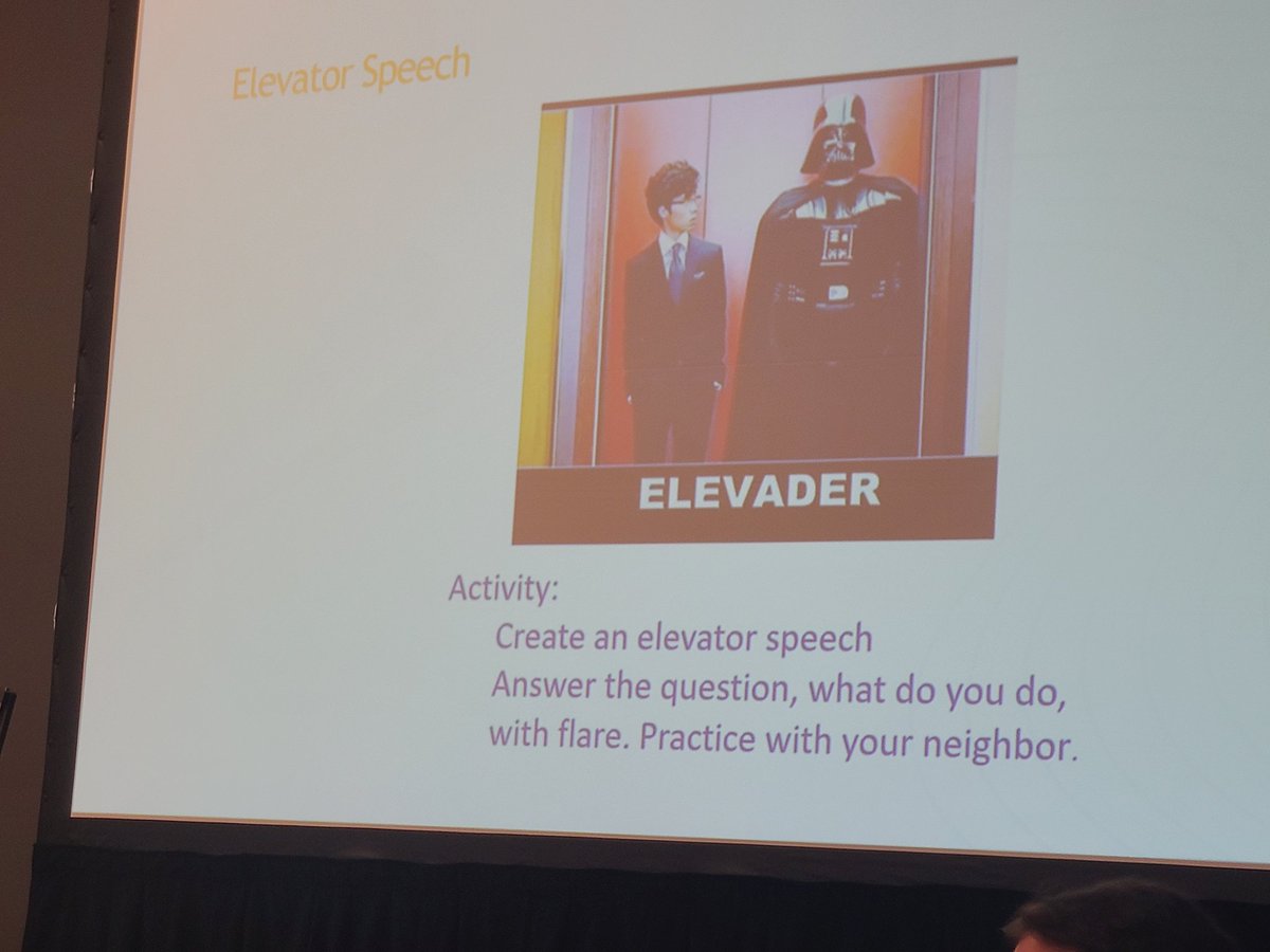 DocJim123's tweet photo. @gretchendiemer Great talk on the importance of #elevatorspeeches & #socialmedia in #networking @AAIMOnline #AIMW22 . https://t.co/I7cVjSGghq