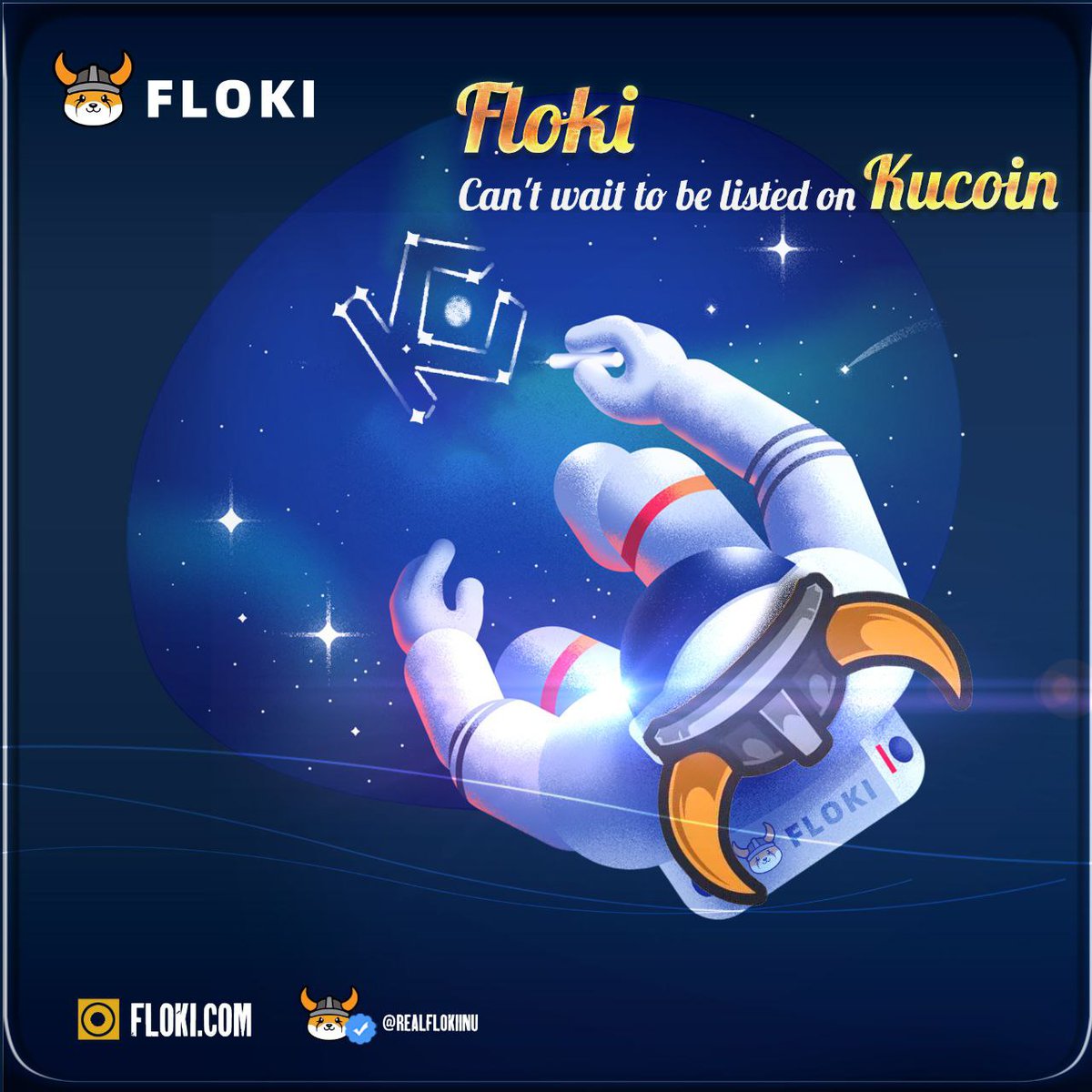Kyman820's tweet photo. @kucoincom #FLOKI Let's go Kucoin‼️The people's exchange? The people's crypto? Sounds like a match https://t.co/BSToHehYuB