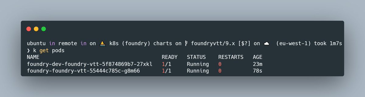 hugoprudente's tweet image. #FoundryVTT v9.266 tested and for my #K8S #HelmChart

Available: artifacthub.io/packages/helm/…