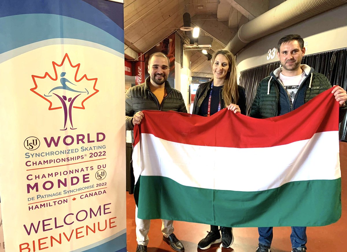 PalkovitsValer's tweet image. The ⛸ ISU Synchronized Skating World Championships took place in 🇨🇦Hamilton from April 7-9.  On behalf of @Hungary_Toronto , we 👏🤞 🇭🇺Team Hungary with my colleagues&amp;amp; expressed our congratulations to Erika Kendelényi-Gulyás, leader of the 🇭🇺 Hungarian Team. Go Hungary!