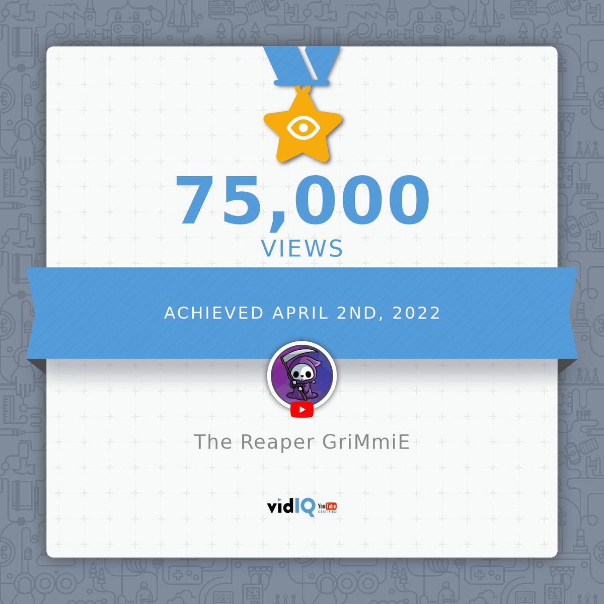 ReaperGriMmiE's tweet photo. My YouTube channel achieved 75,000 views on April 02, 2022! After almost 2 years since we started this channel on Jul 27, 2020. My apologies🙏🏻for my absense, losing friends and family close to me due to covid, its been a tough year for me but i'm back and eager to push forward https://t.co/Dag9v1EB1o