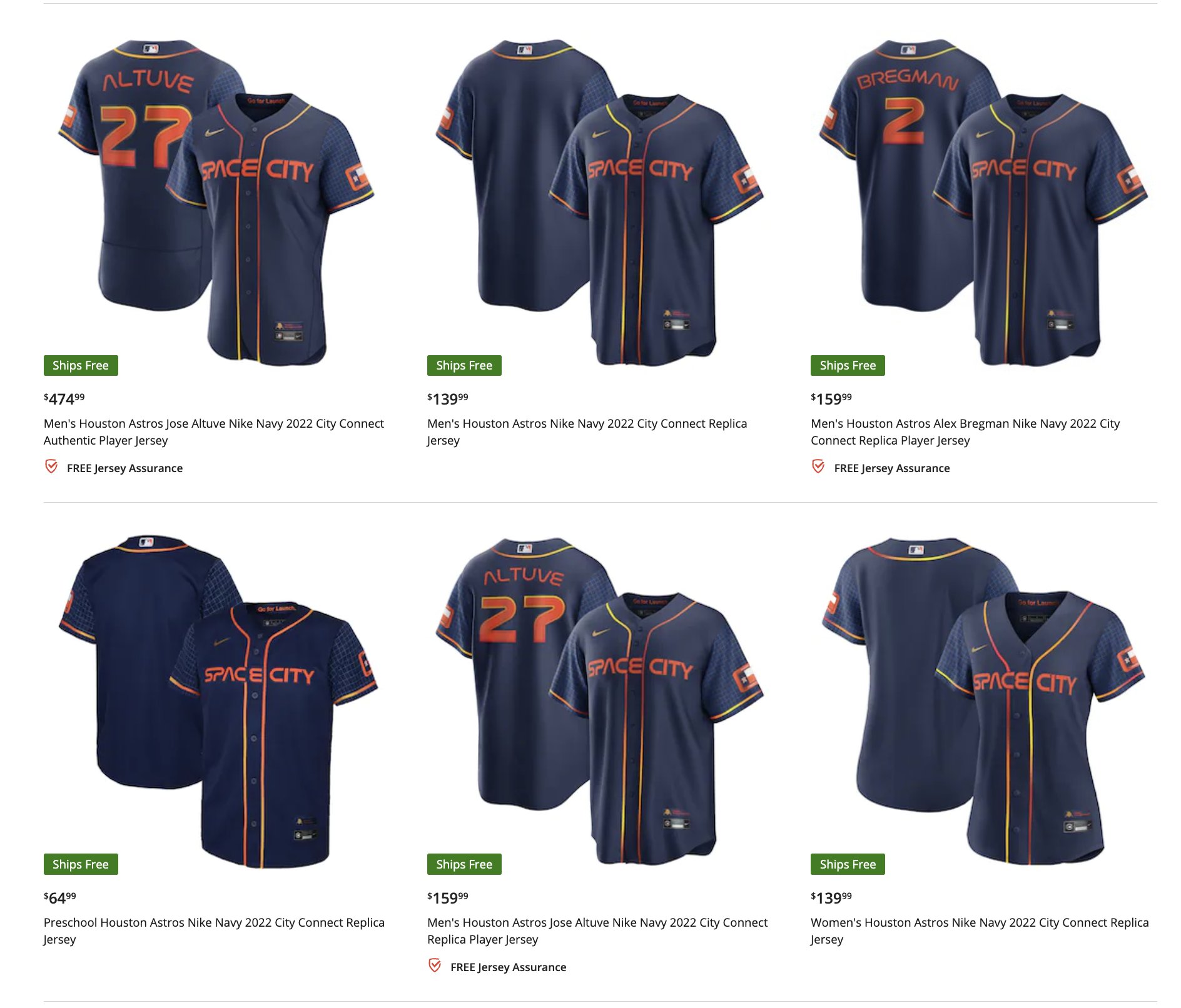 Nike Women's Houston Astros Official Replica Jersey