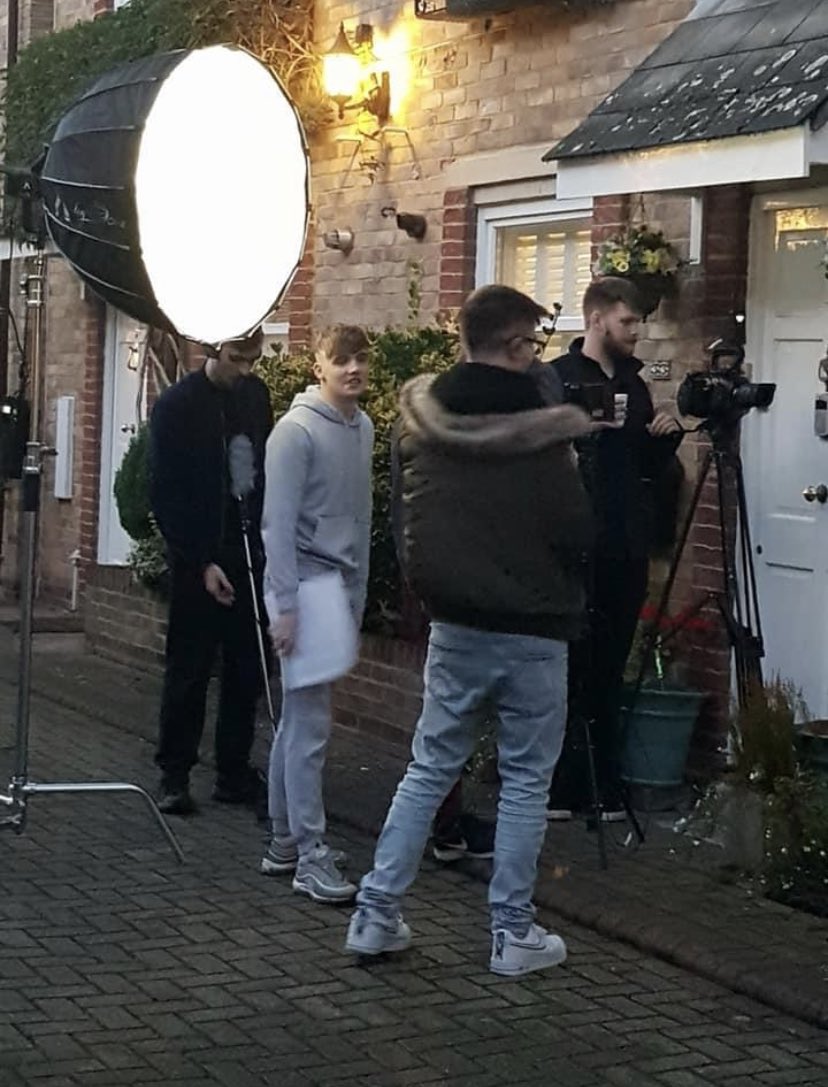 FusiologyProd's tweet photo. #BehindTheScenes of our police officers scene @Sarahrorbach and Dean Moveit! And we can’t forget our brilliant @bigdee2511 as the big scary debut collector… #tvseries #MentalHealthMatters #AmazonPrimeVideo #production #casting #dop #mentalhealth #script #show https://t.co/n2NElD4GM6