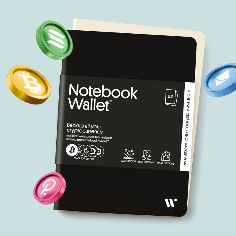 NotebookWallet's tweet photo. Discover Notebook Wallet, our stone paper #Cryptocurrency Backup Plan.
Backup all your seed phrases, logins and private keys in a 100% waterproof, tear resistant, stone paper Notebook Wallet™