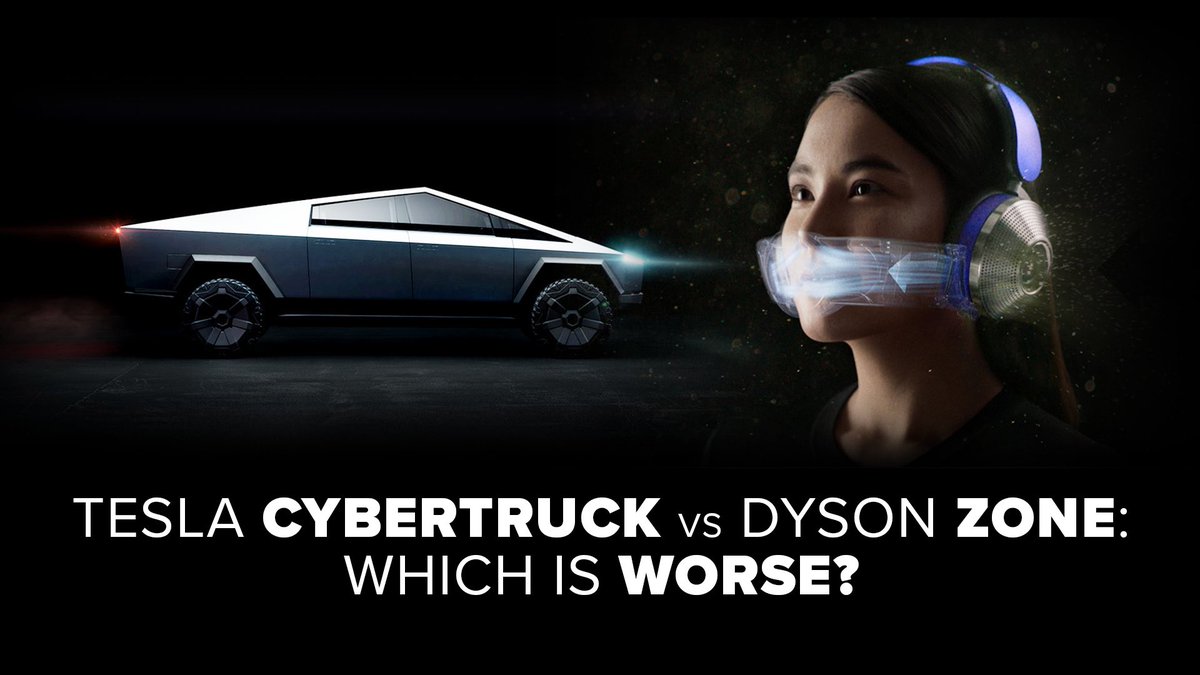sam_does_design's tweet image. New YouTube video! Tesla Cybertruck vs Dyson Zone: Which is Worse? youtu.be/nsBamZFBN9w via @YouTube