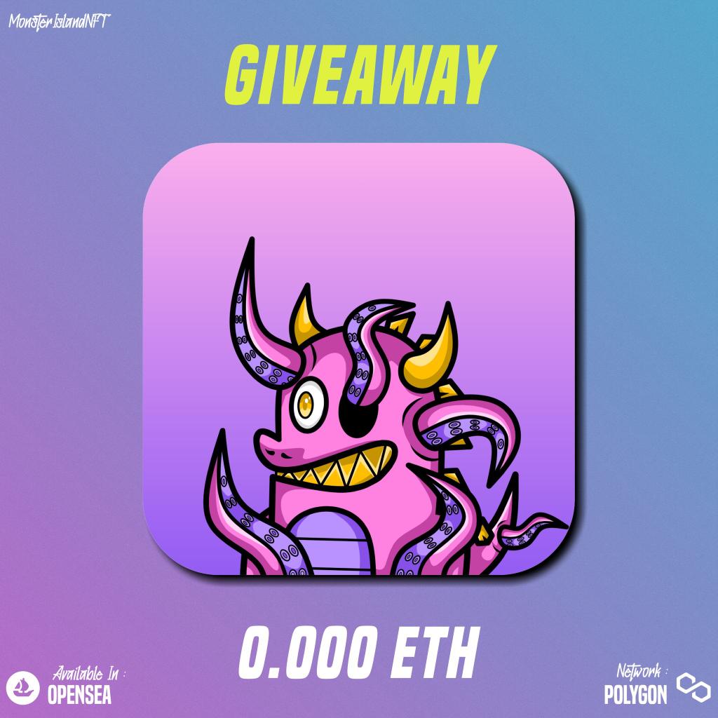 ✨✨ GIVEAWAY TIME ✨✨

🚨 Rules:
1️⃣ Follow <a href="/Monsterisland_/">Monster Island</a> &amp; @crypticism88 
2️⃣ Like &amp; RT this post
3️⃣ Tag at least 3 friends

⏰ 48 hours

#NFTGiveaway #NFTCommunity #nft