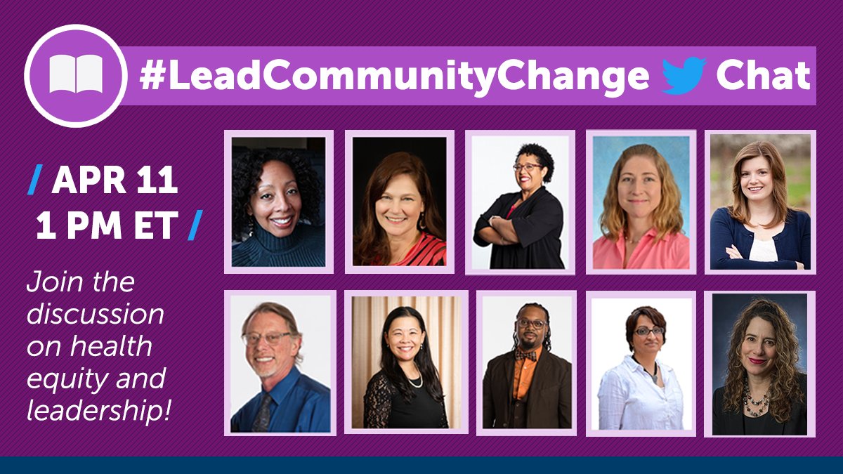 Attention #CultureofHealthLeaders 📣: Join us this Monday, April 11 at 1 p.m. ET to participate in a live Twitter chat about #healthyequity and a new approach to leading community change, hosted by @CSPfellows. We want your voice to be heard in the #LeadCommunityChange chat.