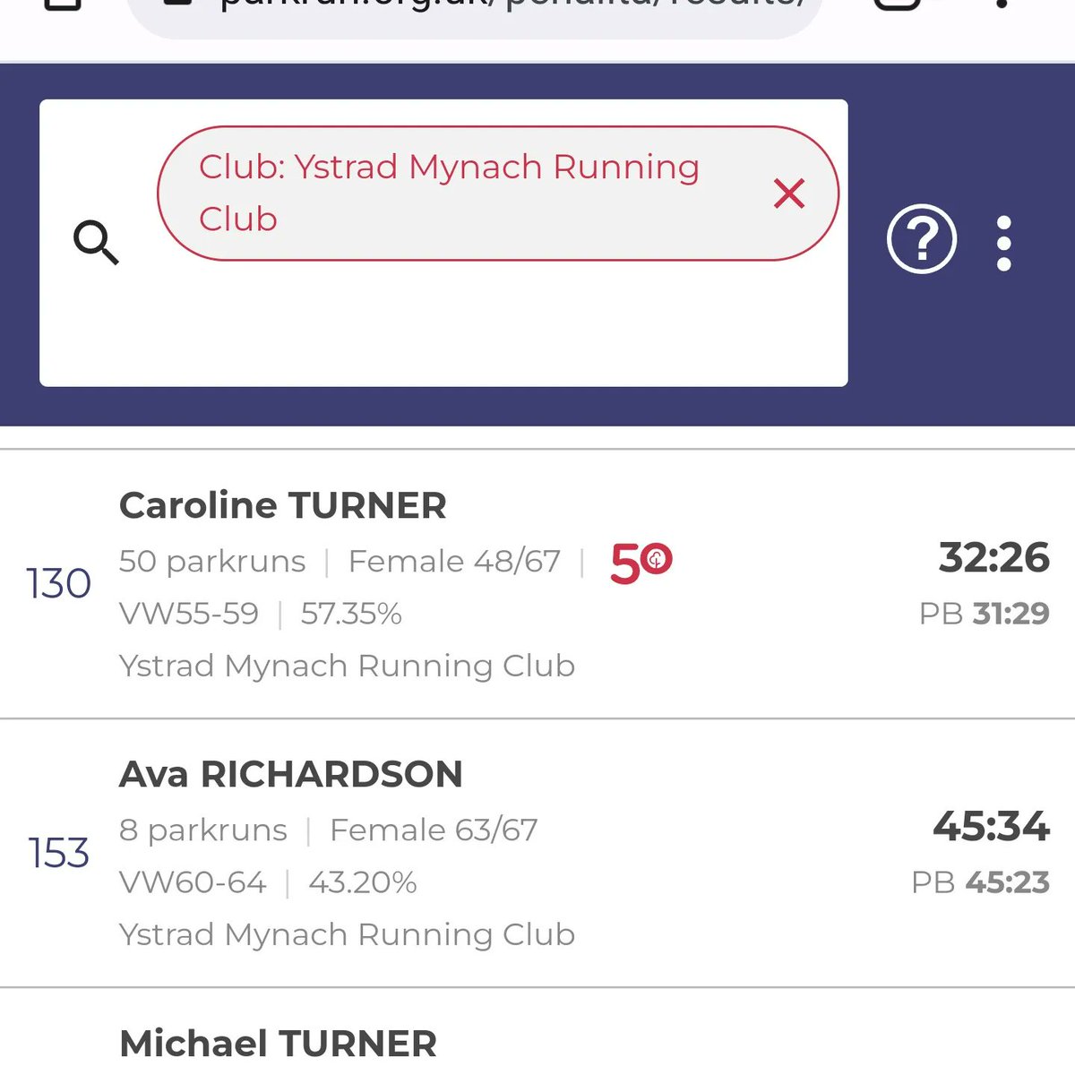 Ystrad Runners tweet media