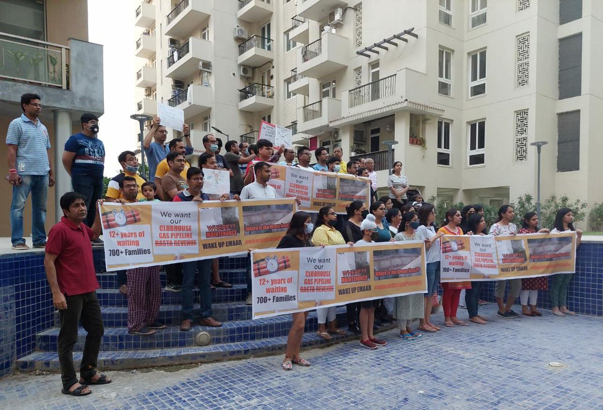 PuneetJOffcial's tweet photo. @emaardubai @EmaarCares R U waiting for any 'GOOD TIME' to respond? This is internal protest but let us warn u that u will see our protest March to ur Emaar office in coming day? @mlkhattar @PMOIndia @gurgaonpolice @TOIGurgaon @htTweets @Realty_Et R U also sleeping like EMAAR? https://t.co/cVDCwwqcFE