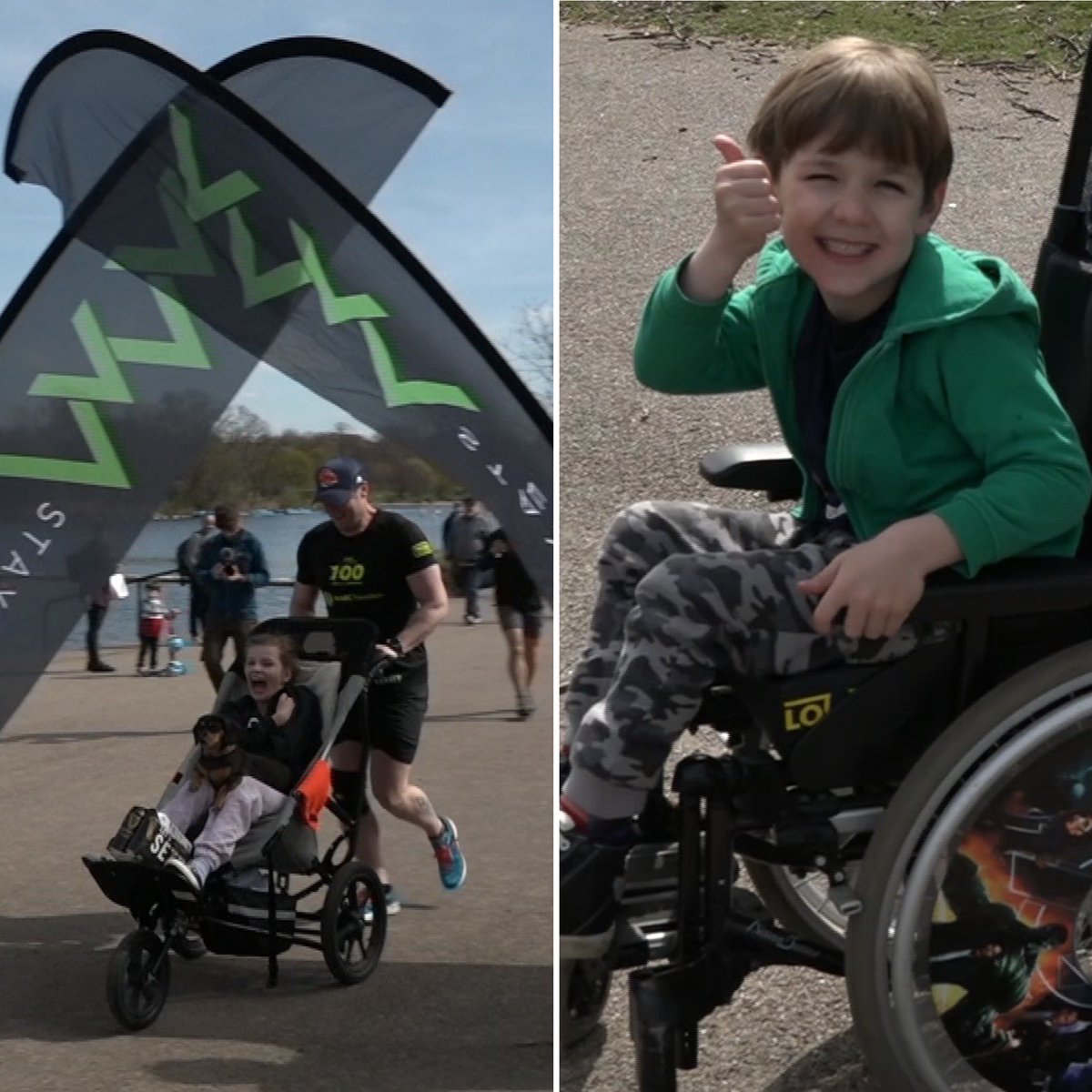 Coming up <a href="/itvlondon/">ITV London</a>  

Former soldier <a href="/darrenhardy2880/">Darren Hardy</a> reached Hyde Park this afternoon having run 300km in 100 hours.
He did it to raise money for Aggie Candy-Waters &amp; others incl Frankie (on the right) who live with H-ABC <a href="/habc_uk/">H-abc Foundation UK</a>