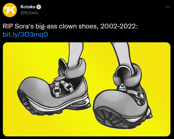 Kingdom hearts 4 was announced and Sora is seen wearing normal-sized shoes. Apologies if you to had to find this out this way.
