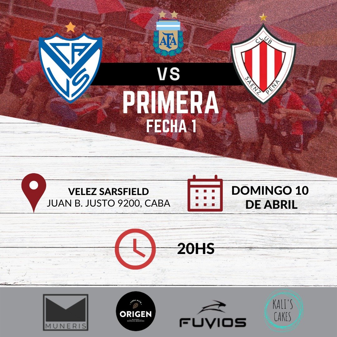 SazpeFutsal's tweet photo. JUEGA EL SAZPE🇦🇹❤

PRIMERA DIVISION "D" DE FUTSAL AFA 2022

FECHA 1

🗓 DOMINGO 10 DE ABRIL
💪 Saenz Peña vs Velez Sarsfield
⏰ Inferiores: 14 hs - PRIMERA: 20 hs
📍 Juan B. Justo 9200, CABA

Los esperamos para seguir acompañando a nuestros jugadores en un nuevo desafío! https://t.co/urlFqBxUL4