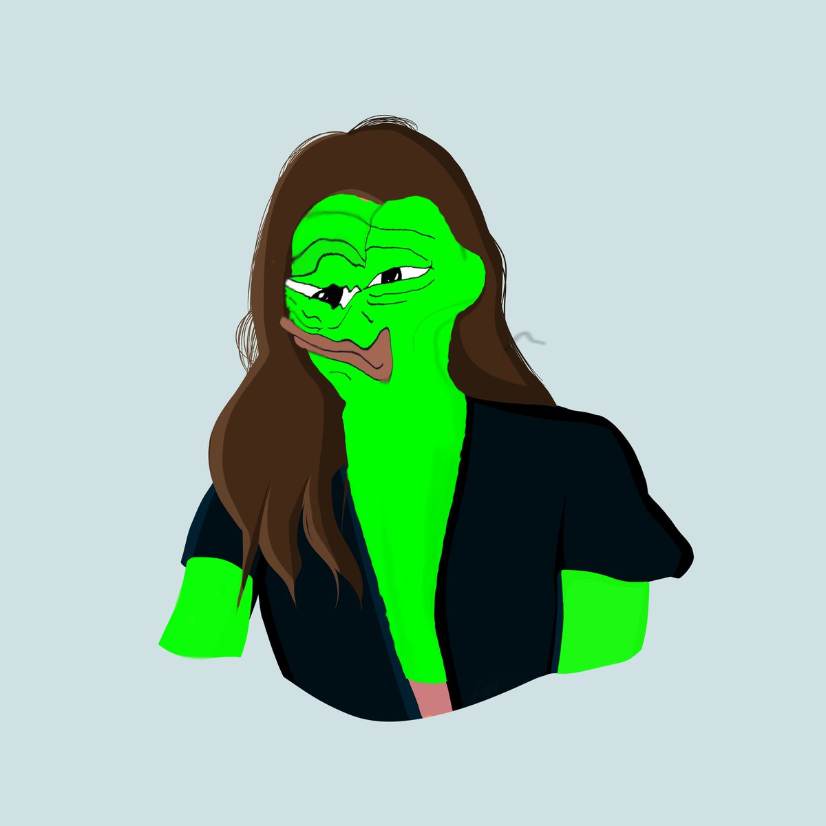 spiegelweb3's tweet photo. Made another for PxN but featuring @NftPaco and @magicmegsie ! Made a cartoon pfp and pepefied them XD, Hello Enforcers! ๐ธโฅ๏ธ
#ProjectPXN #Randy #Megsie #FANART https://t.co/DvKRqbhEIa