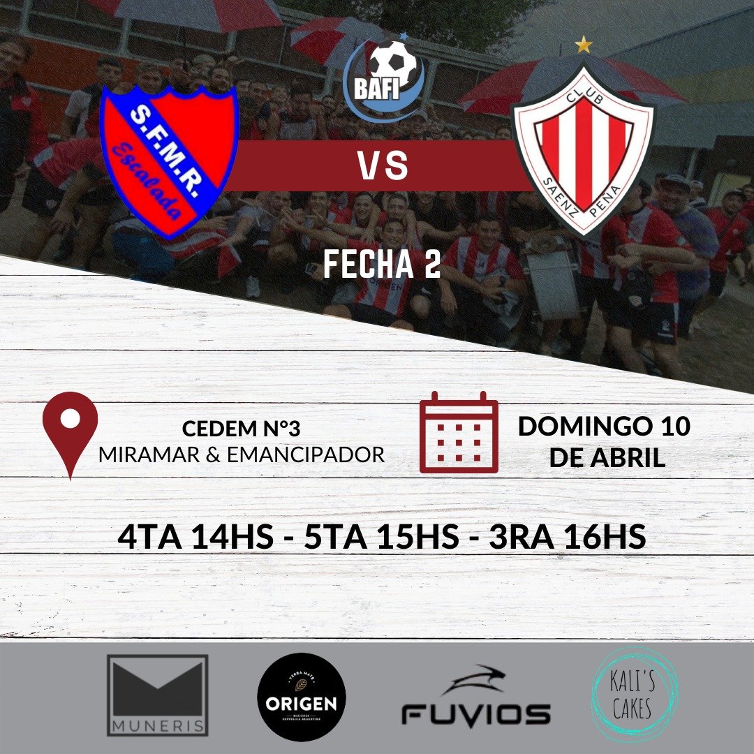 SazpeFutsal's tweet photo. JUEGA EL SAZPE🇦🇹❤

TORNEO ELITE 2 BAFI 2022

FECHA 2

🗓 DOMINGO 10 DE ABRIL
💪 Saenz Peña vs Escalada
⏰ Inferiores 14 hs - PRIMERA 17 hs
📍 Cedem N°3, Miramar &amp; Emancipador

Los esperamos para seguir acompañando a nuestros jugadores en un nuevo desafío! https://t.co/OaOOpNfd4Q