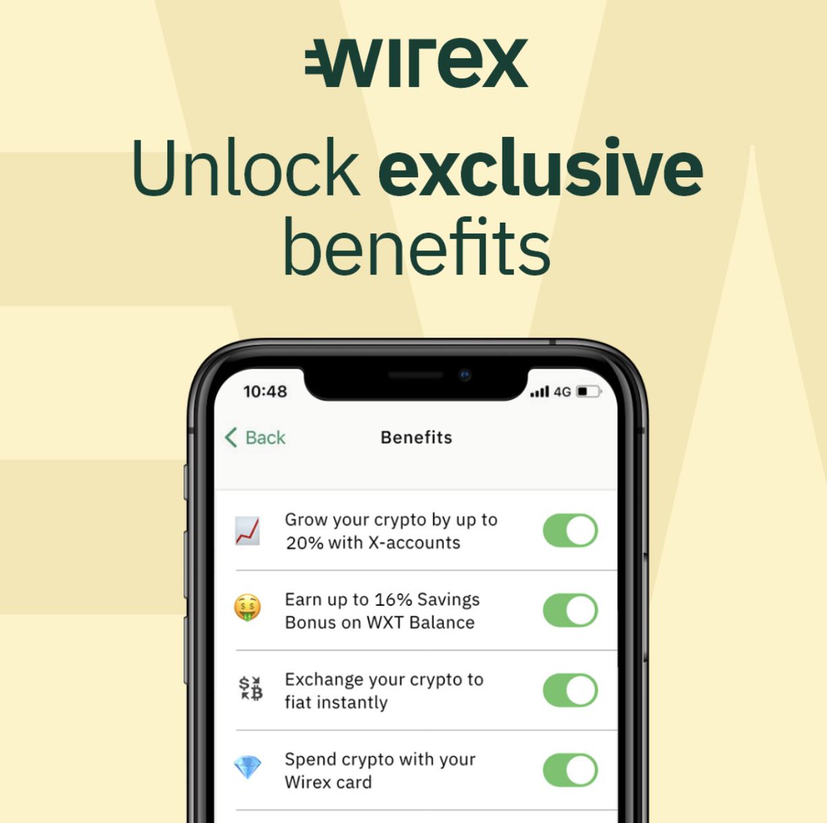 wirexapp's tweet photo. Just getting started in crypto? Here's some of best and easiest features you'll want to know about:
⚡️ Buy as little as $10 of crypto at exclusive OTC rates 
⚡️ Effortlessly exchange 30+ top tokens instantly in-app
⚡️ Earn up to 20% interest on your funds with X-Accounts https://t.co/oY0vgxcrJl