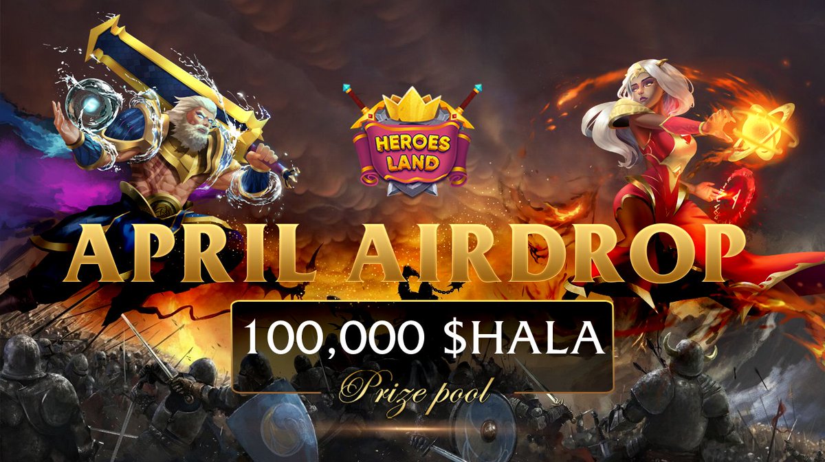 AirdropKingNews's tweet photo. New Airdrop: Heroes Land
Total Reward: 100,000 $HALA
Distribution date: one week after IDO

🔗Airdrop Link: https://t.co/uc2JByO7kJ

-Complete all tasks of the airdrop
-This is for all eligible participants

- 10 Lucky Winners will each get 500 $HALA rewards https://t.co/o9n72QBSED