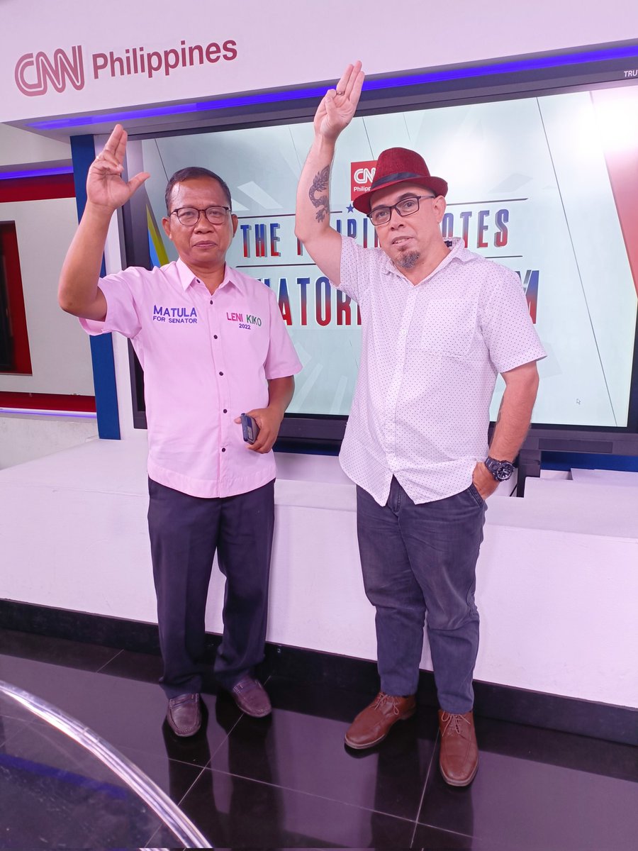 daviddangeloph's tweet photo. Ipanalo natin ang mga karapat-dapat at tunay na lingkod bayan.

#17 D'ANGELO, David
#45 MATULA, Sonny @AttyMatula 

Congrats to a very successful @cnnphilippines Senatorial Forum! 

#KalikasanMuna #ManggagawaNamanSa2022 #DAngelo4Senator https://t.co/rpXeOOWosK