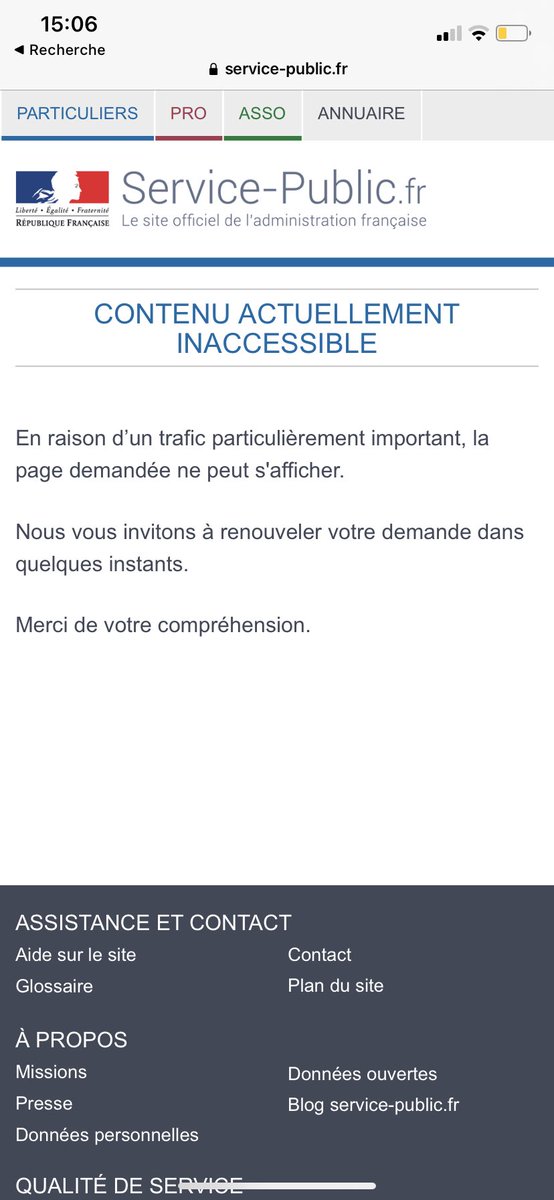 Astrid_LM's tweet photo. @servicepublicfr @2022Elections Toujours inaccessible... https://t.co/RRWAgYXZdI
