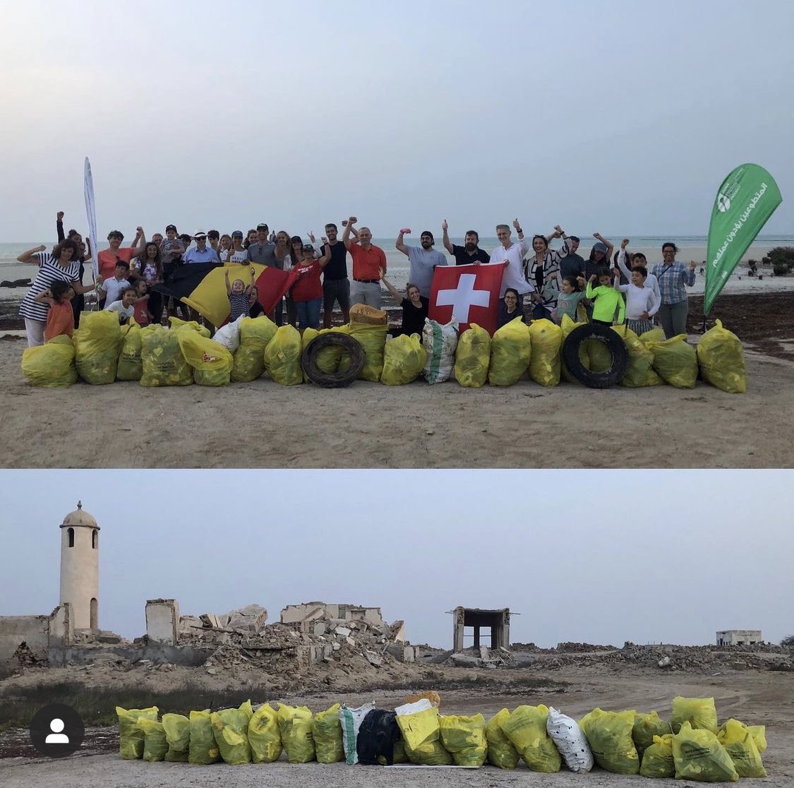 BelgiuminQatar's tweet photo. This weekend, members of the 🇧🇪 community took part to a beach clean-up organized by #deapqatar at the Heritage Village of Al Arish.
👉🏻 200kg of trash collected w/ the help of the🇨🇭embassy!
Thank you Doha Environmental Actions Project for raising awareness!
#keepqatarclean https://t.co/wLxl9HfDqC