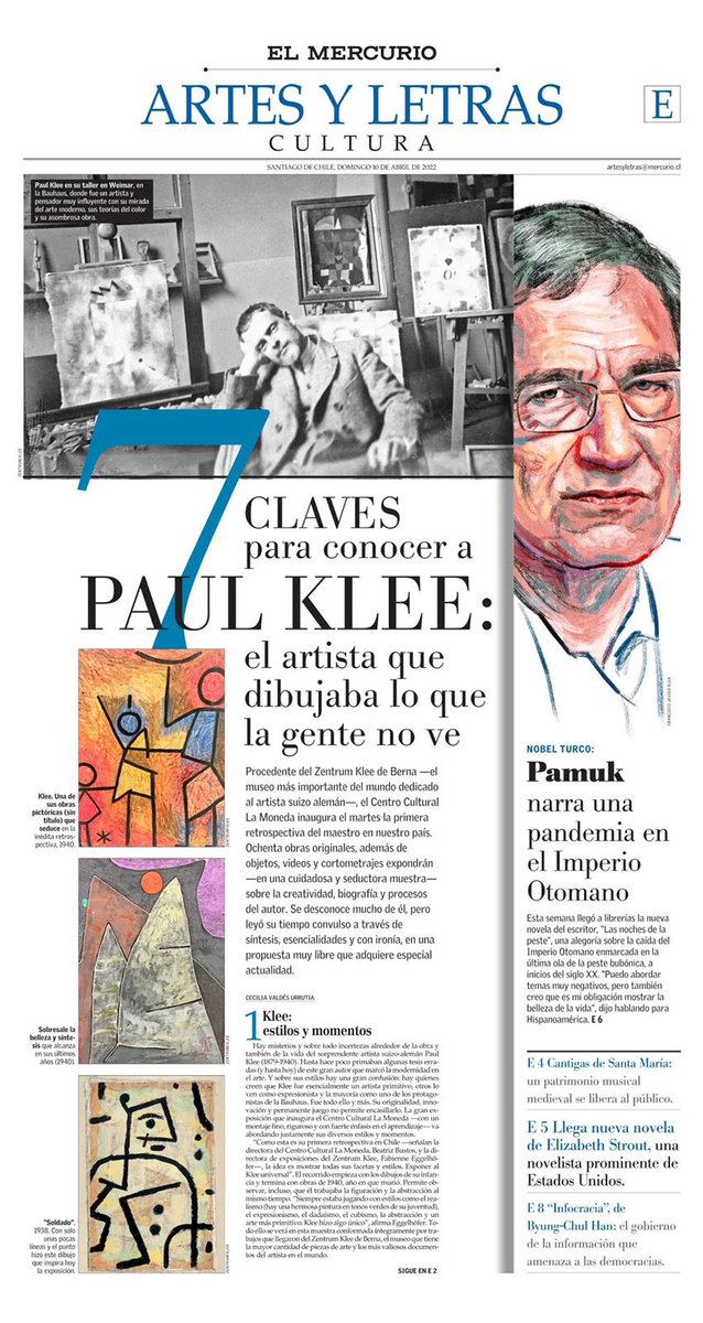 CCPLM's tweet photo. Con 107 piezas, la muestra, organizada por @CCPLM junto con @ZentrumPaulKlee, presenta aspectos nuevos y desconocidos de la personalidad y trabajo del artista que experimentó contextos históricos como la 1era Guerra Mundial, el ascenso del nazismo y la censura. @ElMercurio_cl https://t.co/3DvmQEKpAx