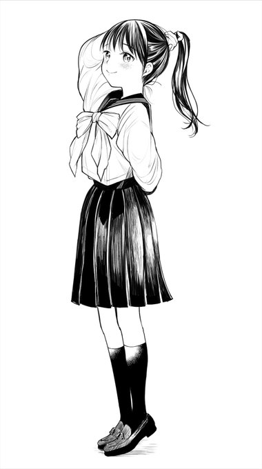 明日ちゃんのセーラー服、尊すぎて号泣。言葉にならない。涙が止まらん #ファンアート 