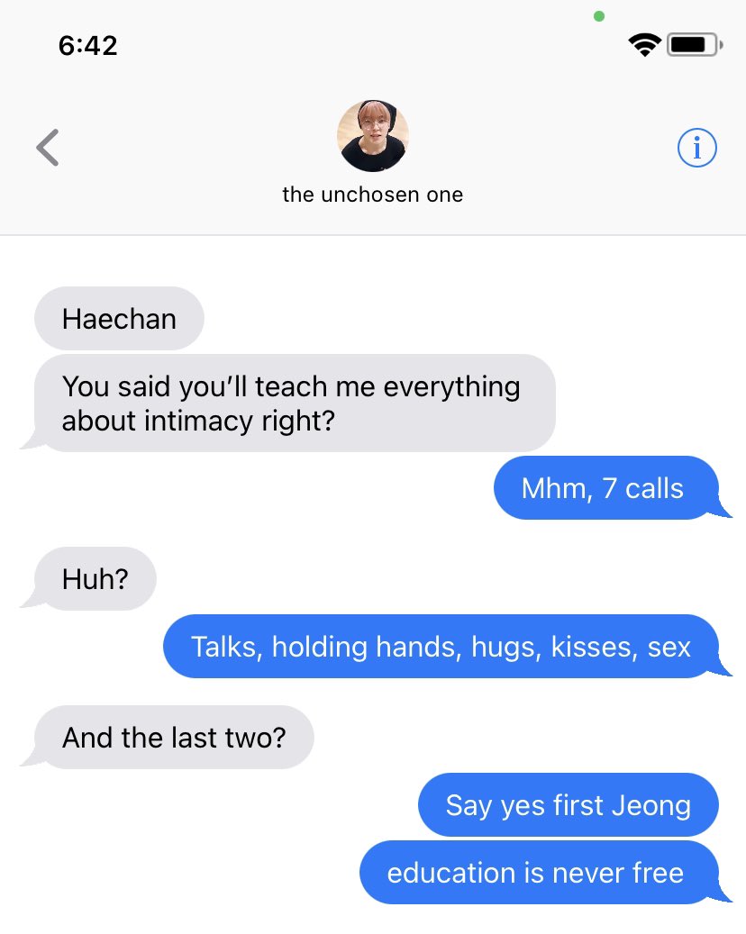 SESSION127's tweet photo. 𝙨𝙚𝙫𝙚𝙣 𝙢𝙞𝙨𝙨𝙚𝙙 𝙘𝙖𝙡𝙡𝙨

🔞 jaehyuck au—

Wherein Haechan offered to teach everything he knew about “intimacy” to his socially awkward senior. But here’s the catch, Jaehyun wanted to learn for “someone”, and Haechan? He did it just for Jaehyun. Just for him. https://t.co/EfbqawmZNl