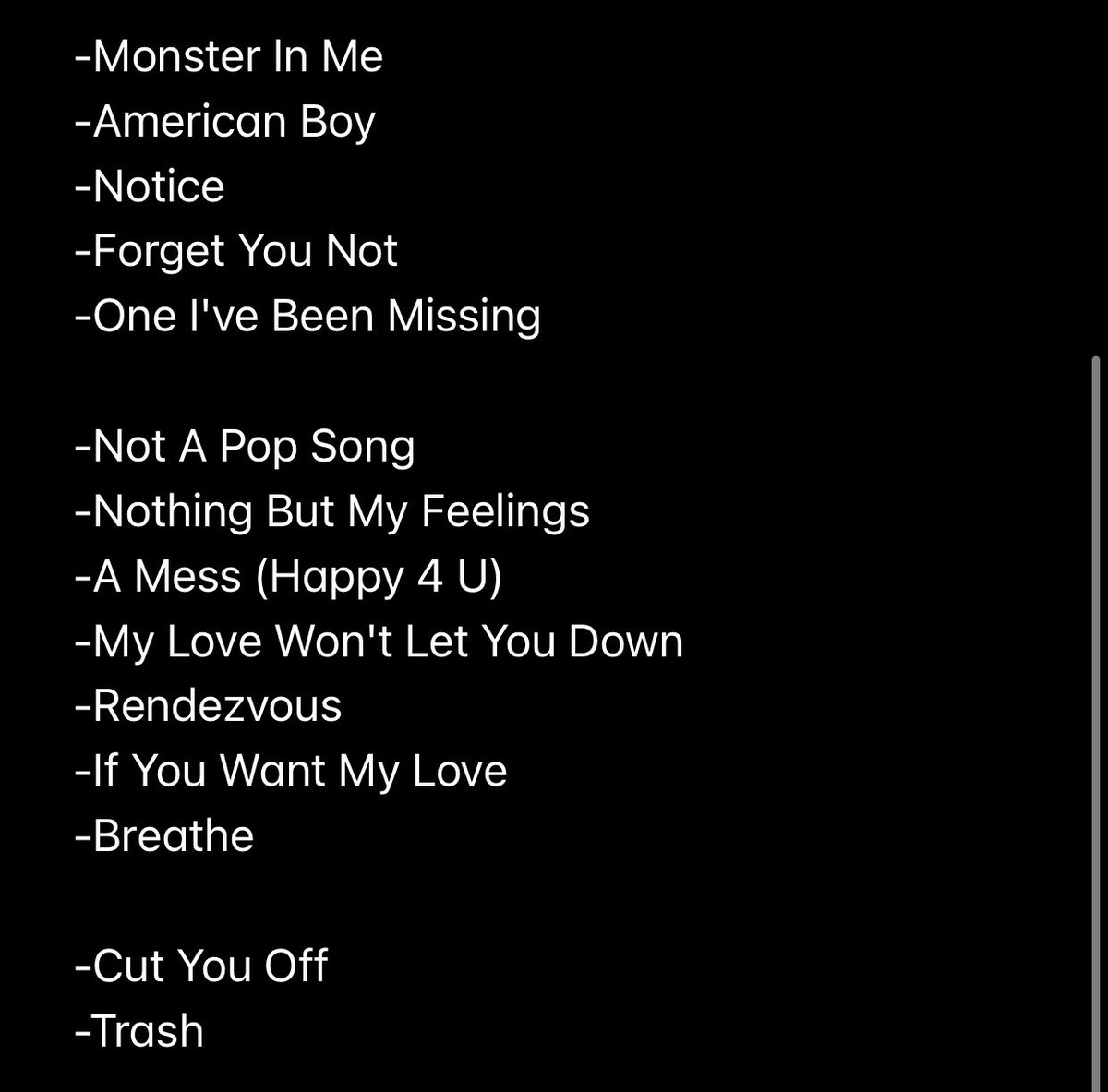 rzndezvous's tweet photo. this is every song little mix have never performed live (and probably never will) and i… https://t.co/dw88Zh0hhA