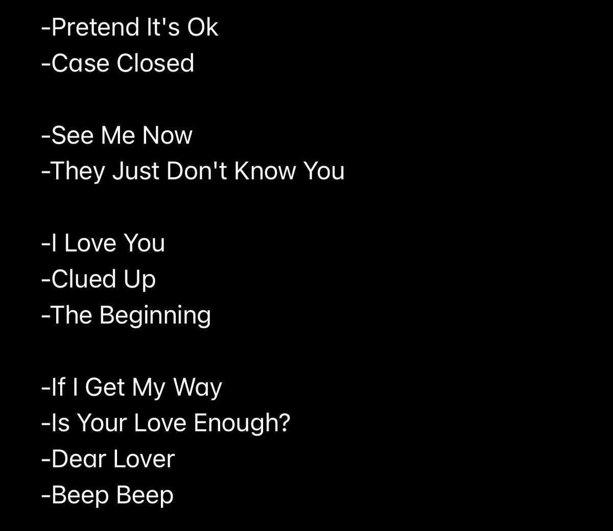 rzndezvous's tweet photo. this is every song little mix have never performed live (and probably never will) and i… https://t.co/dw88Zh0hhA