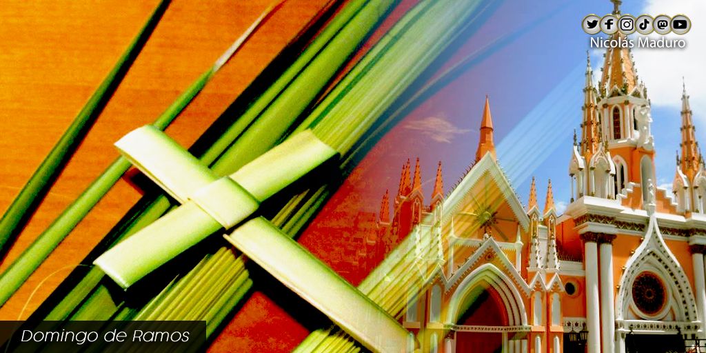 ¡Domingo de Ramos! Celebramos la entrada del hijo de Dios a Jerusalén; iniciamos la Semana Mayor renovando nuestra fe y elevando oraciones por la Paz de Venezuela y el mundo. Vamos al encuentro espiritual para agradecer por todas las bendiciones recibidas.