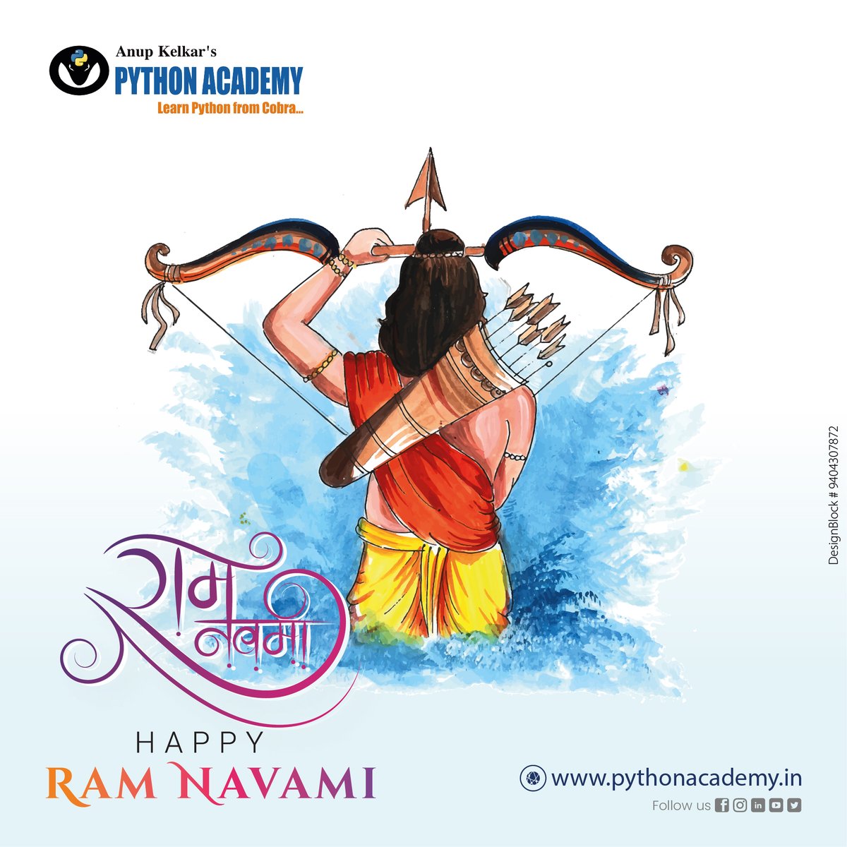 PythonAcademy's tweet photo. May Lord Rama bring happiness, prosperity, good health, and peace to your life. Python Academy wishes you a very happy and prosperous Rama Navami.
#ramnavmi #ramjamanbhoomi #jayshreeeram #shreeram #ram #ramnavmi2022 #pythonacademy #ayodhya #sobhayatra https://t.co/8AaAHiYzJs
