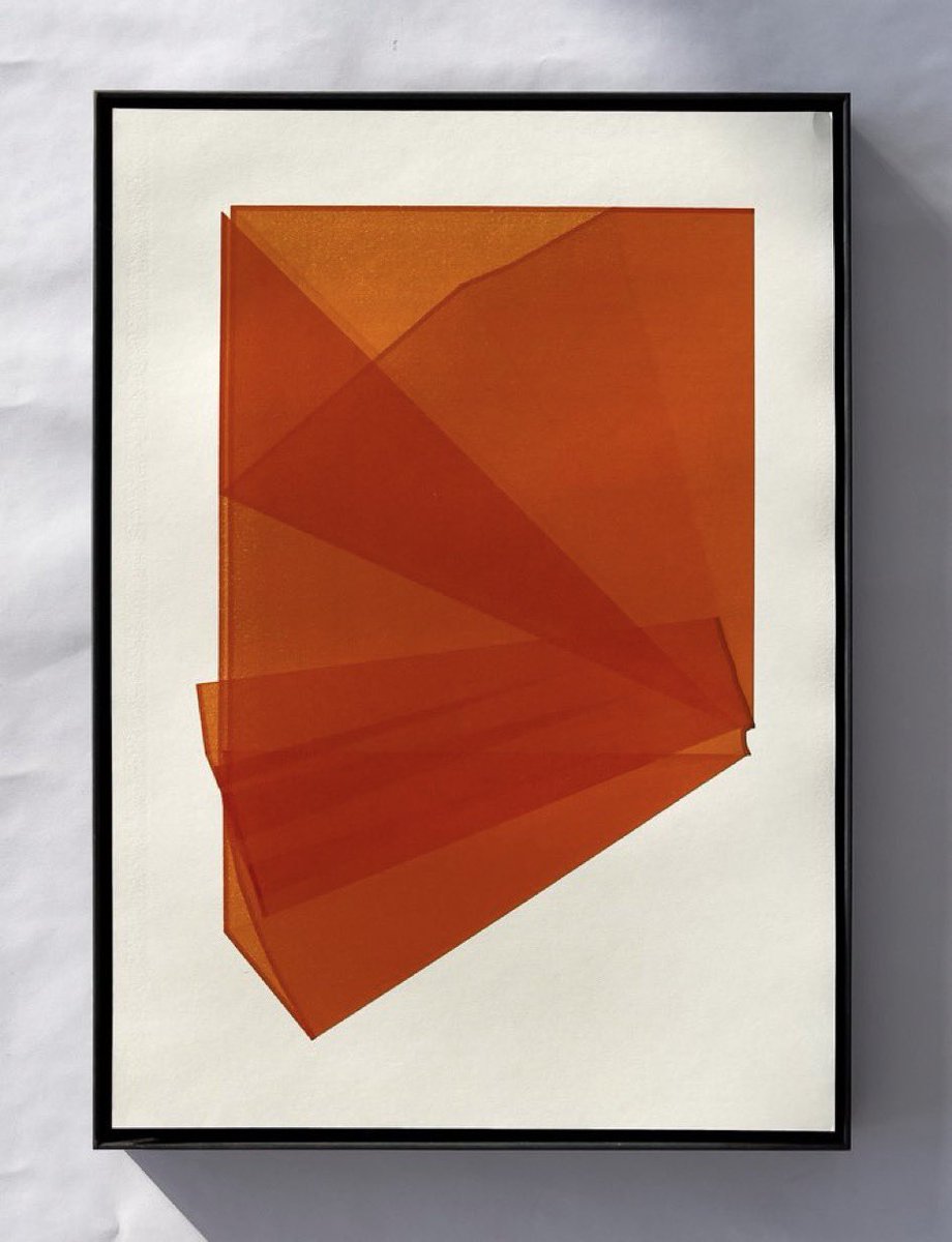 klod_i_e's tweet photo. So happy to have my very personal drawing - Composition 73 Orange - from the dearest @schwittlick_ 🧡🫧 https://t.co/c2QEbGabi0