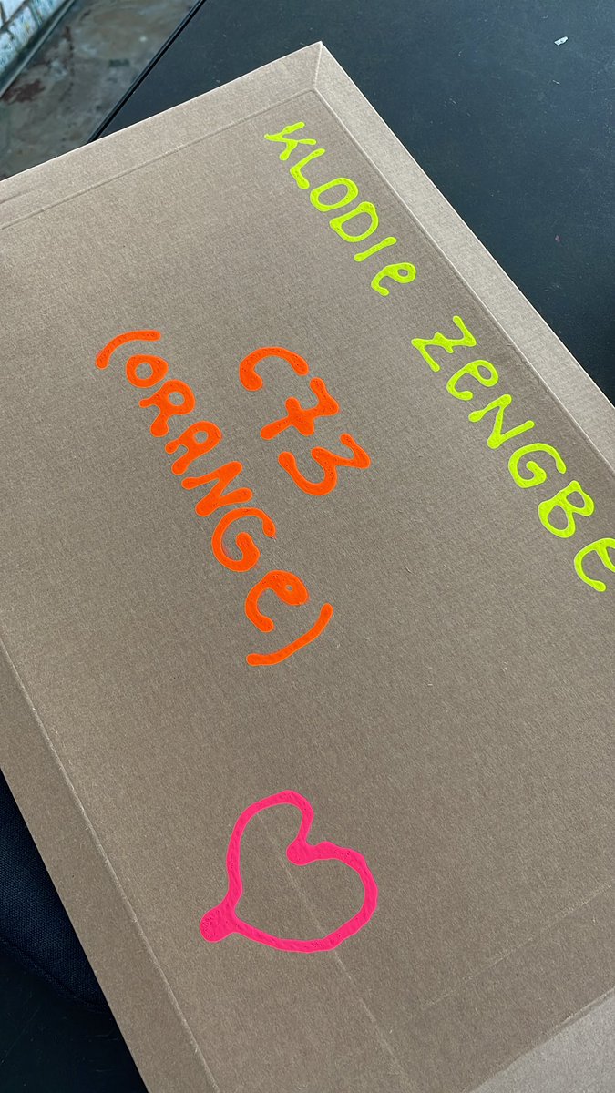 klod_i_e's tweet photo. So happy to have my very personal drawing - Composition 73 Orange - from the dearest @schwittlick_ 🧡🫧 https://t.co/c2QEbGabi0