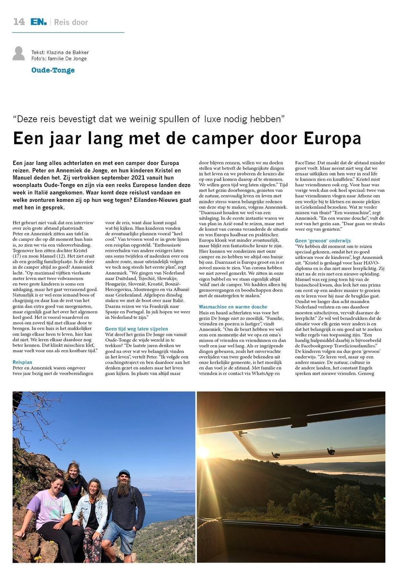 Meerzicht's tweet photo. @PrinceySOV Fam had an interview for local newspaper. Thought worth a chill for your inspirational book. Sorry its in Dutch, but perhaps some other dutchies get inspired by your book and dive in the 🐇🕳️ https://t.co/Orv7pzsti2
