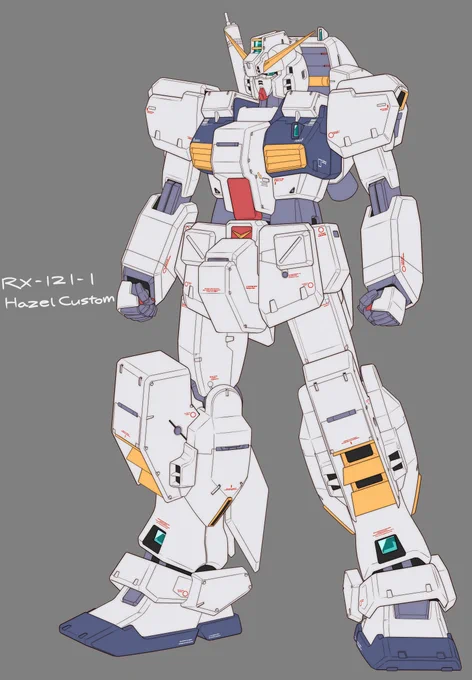 クゥエルを描いた以上このフォーマットで描いてみたいヘイズル改wip。 
