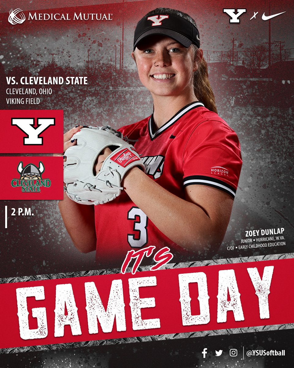 YSUSoftball's tweet photo. GAMEDAY!!

We are back in action today with a single game against the Vikings! 🐧🥎

🆚 Cleveland State
🕖 2 p.m.  
📍 Cleveland, Ohio
🏟 Viking Field

#GoGuins #HLSB https://t.co/Mye9B0crFc