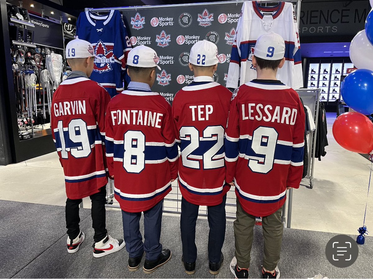 MsKristen19's tweet photo. Brody receiving his Team Quebec Jersey yesterday. What a proud moment. ❤️ 
Thank you Team Quebec and Hockey Monkey Sports for making it such a memorable day for these boys. Let’s go get ‘em! 🔥🏒🔥 https://t.co/sjuKF8XvZ6