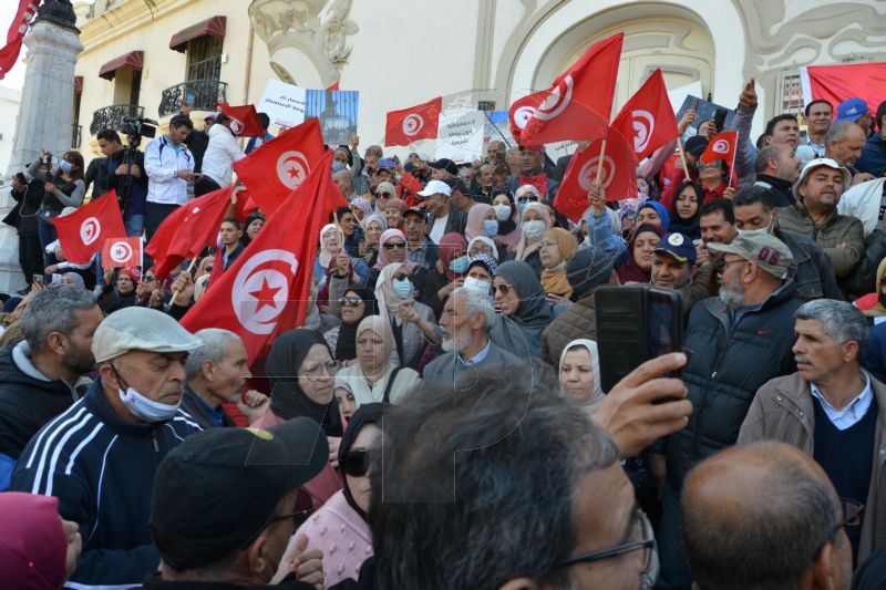 TAP News Agency On Twitter Tunisia Opponents Of President Kais Saied Rallied In Front Of The 