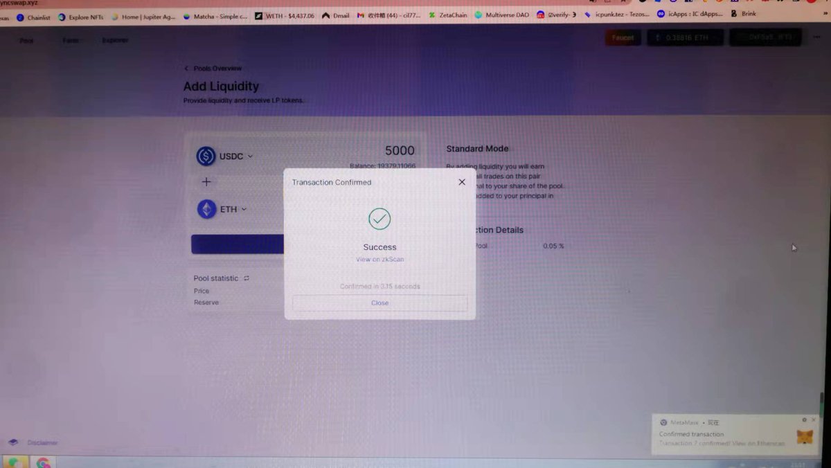 Jon05301950's tweet photo. Powerful and seamless decentralized AMM exchange @syncswap #L222 #zkSync #Layer2 #ZKRollup #testnet #Ethereum #DeFi https://t.co/1o9ZykJ91o