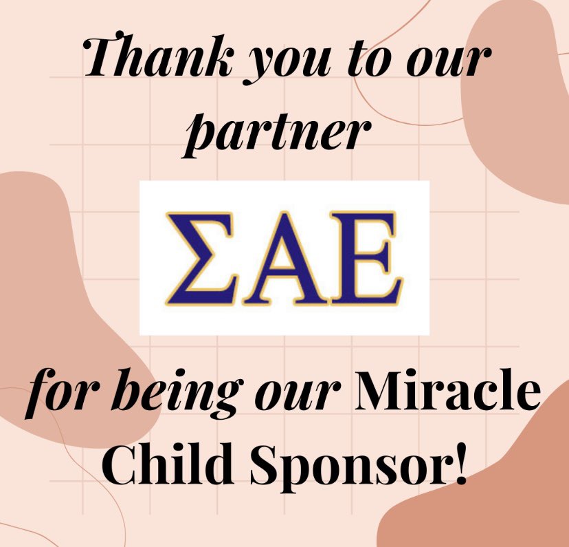 With our event coming to a close, we’d like to send a big thank you to SAE for being our event’s Miracle Child Sponsor! <a href="/sdsigma/">ΣΑΕ at USD</a> #KidsCantWait