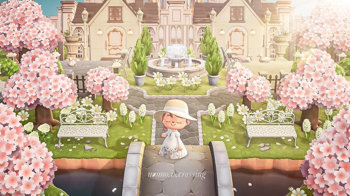 momodokii's tweet photo. Living in cherry blossom season from now on  ପ(๑•ᴗ•๑)ଓ ♡

#acnh #AnimalCrossing https://t.co/NpSpOCzhBL