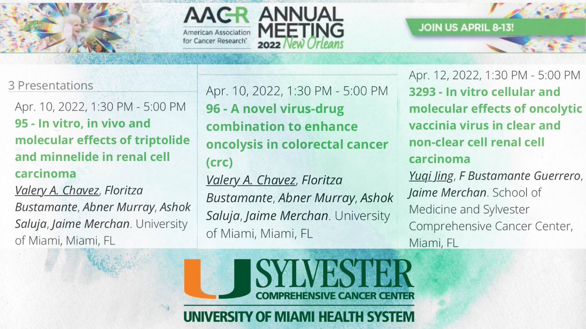 dominicandoc2's tweet photo. Don’t miss our very own and 2022 @AACR #Minority Scholar in #CancerResearch #Award recipient, Dr. Valery Chavez @vachavezp at #AACR22 representing the #MerchanLab and @SylvesterCancer #research #cancer #rcc #crc #virotherapy #Immunotherapy #diversity #aacr #AACR2022 #nanotech https://t.co/zhyz7XdxtT