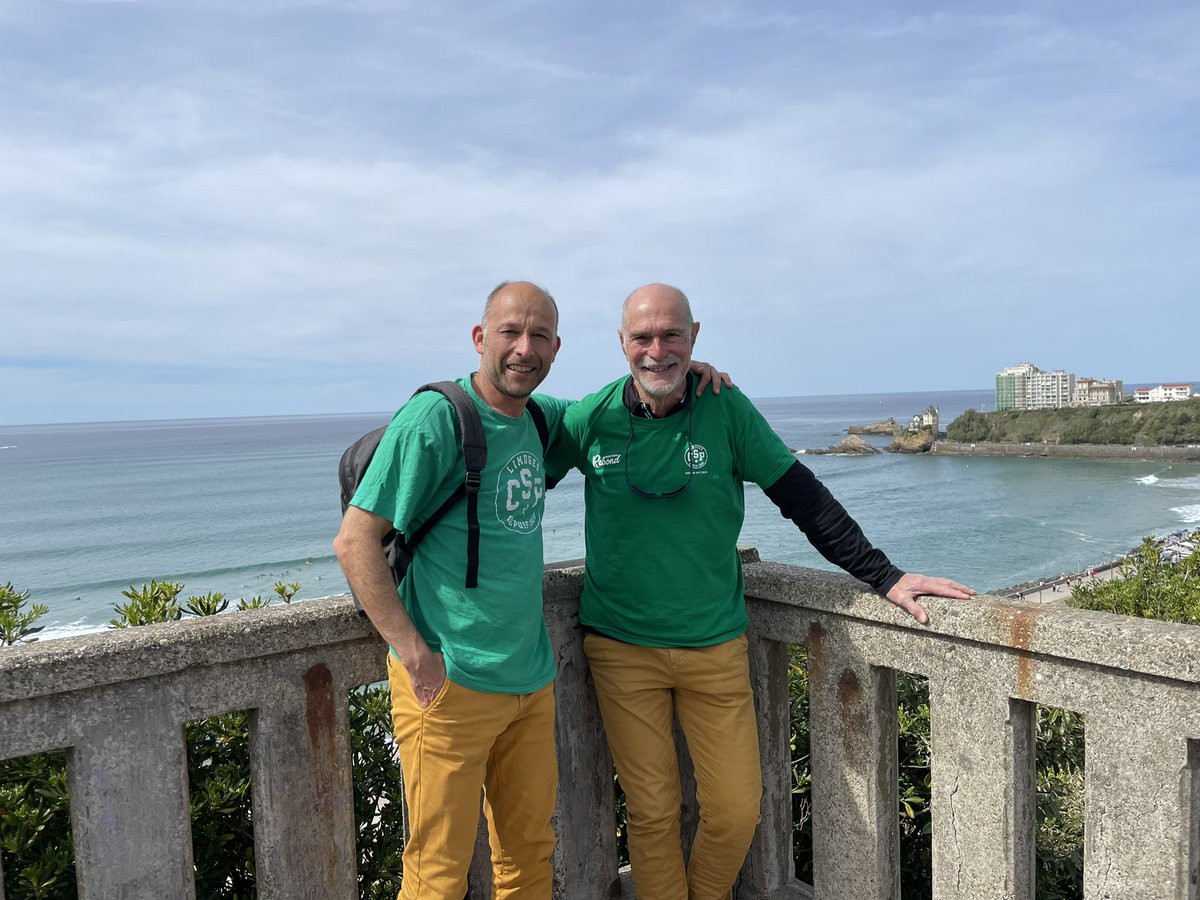 CCessac's tweet photo. @limogescsp @ultras_green @beinsports_FR Au départ de Biarritz deux supporters (corréziens) de plus pour encourager le CSP https://t.co/zhDyxmJJ74