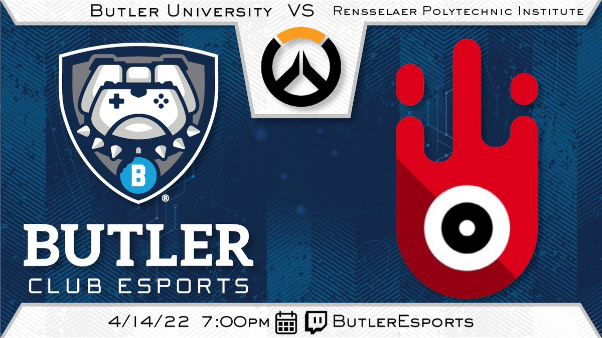 BUClubEsports's tweet photo. It's @neccgames playoff time! Catch #8 #ButlerOW against #1 @teamRPI tonight at 7pm in the first round of Champions Yellow playoffs, streamed live at https://t.co/xUG9DcLDfe! #DawgDiff https://t.co/YAG7YcdIfE