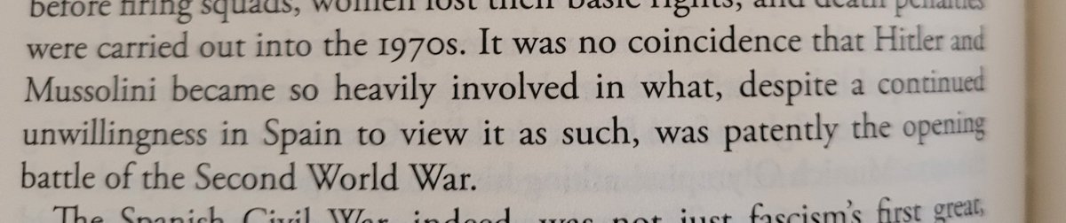 Finally finished this exceptionally important book by @gilestremlett on the #internationalbrigades. The quote below is one reason (of many) that I wish this conflict were better-known today. #readingteachers #history #spanishcivilwar #nopasaran